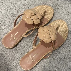 Linea Paolo Beige Floral Women's Sandals